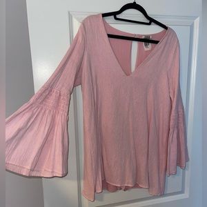 Free People pink romper dress skort size small
